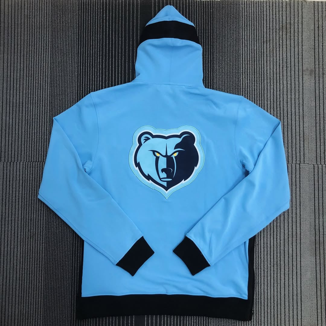 Light Blue Memphis Grizzlies Full-Zip Hoodie Jacket