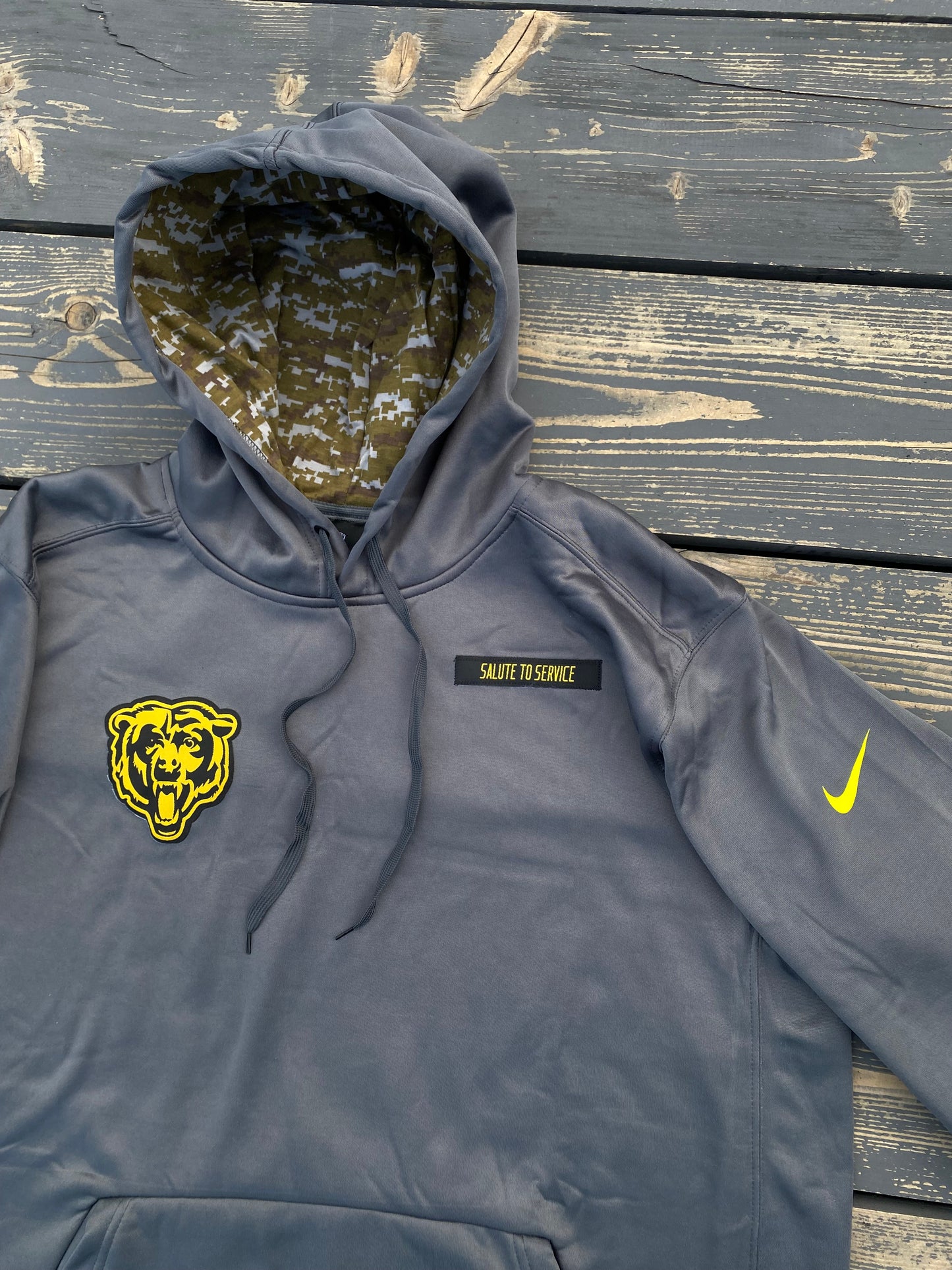 Dark Grey Camo “Salute To Service” Hoodie